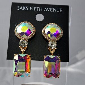 Stunning Iridescent Saks Fifth Avenue Earrings